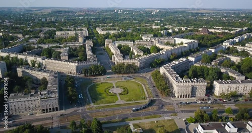 Nowa Huta central square in Krakow photo