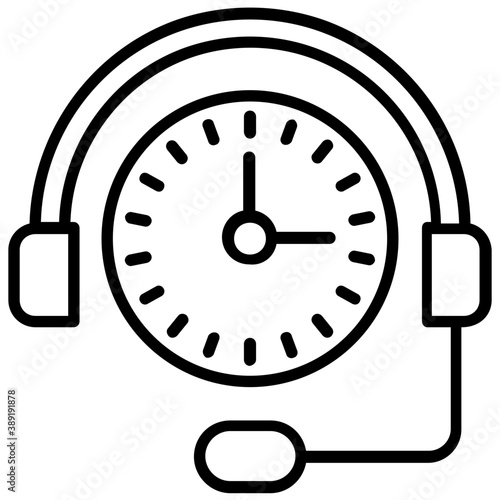 
Full time helpline symbol 
