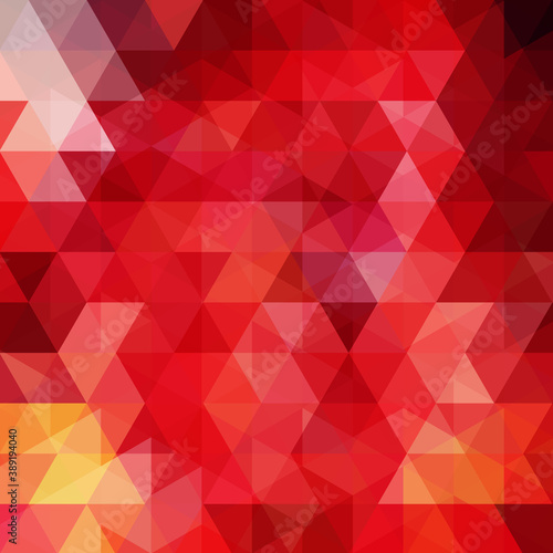 Abstract background consisting of red triangles. Geometric design for business presentations or web template banner flyer. Vector illustration
