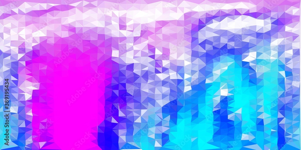 Light pink, blue vector poly triangle template. Light pink, blue vector poly triangle template.