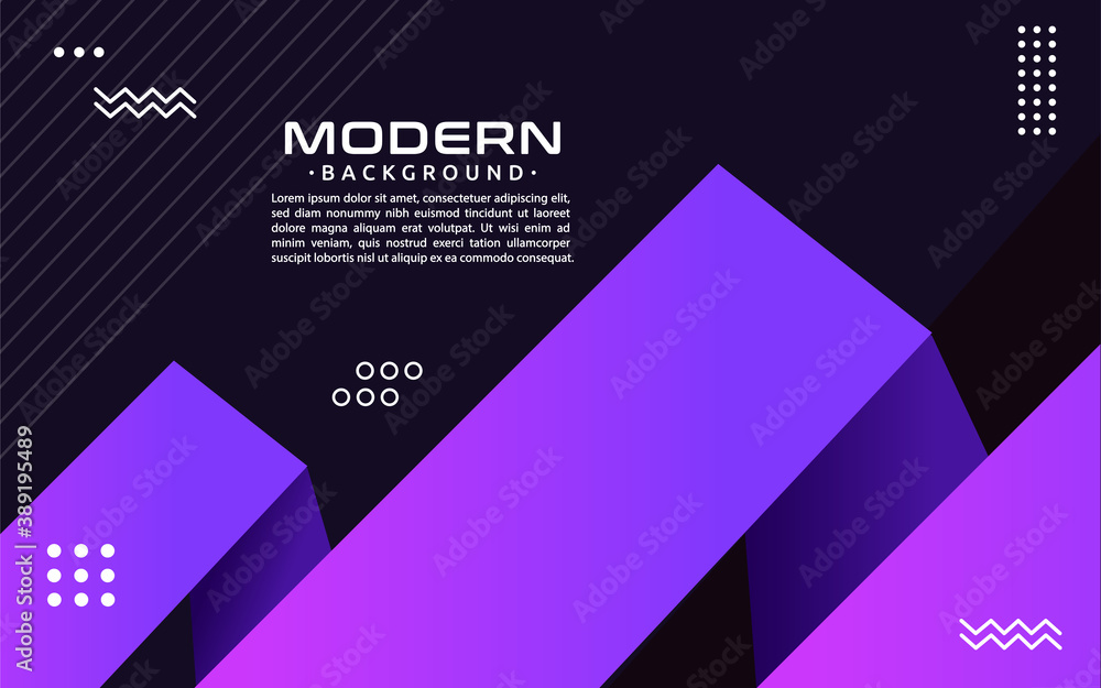 Geometric triangle purple background design.