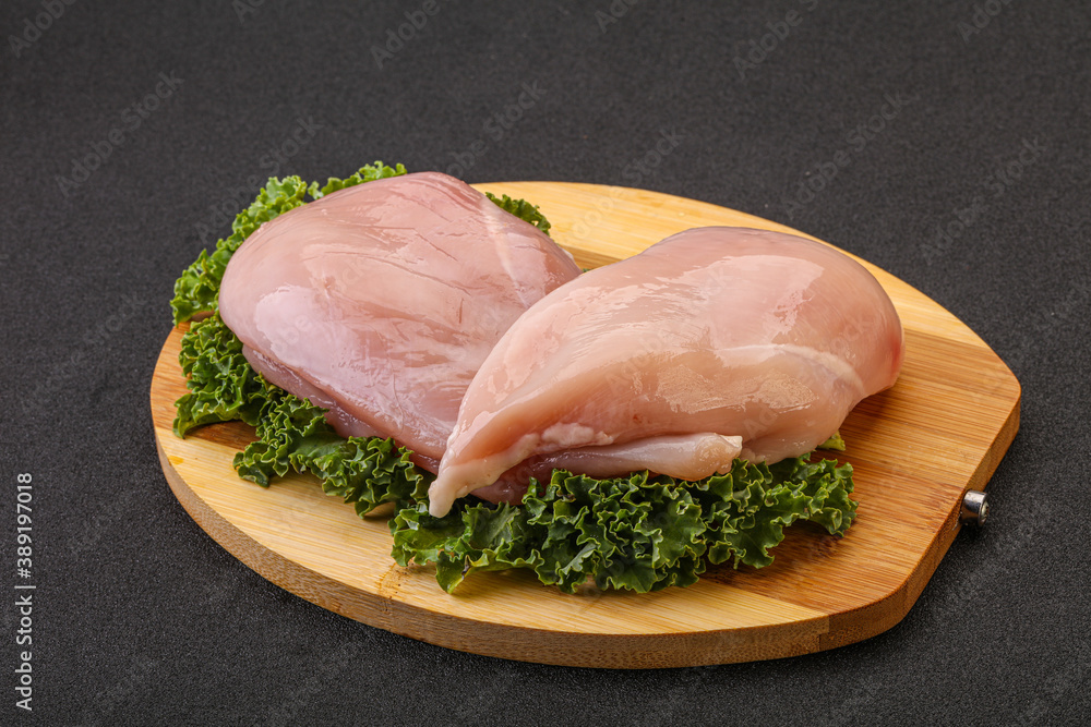 Raw chicken breast for cooking