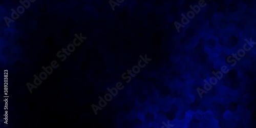 Dark blue vector texture with memphis shapes.