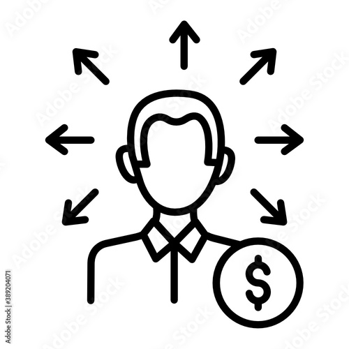 Potential Client Avatar Concept, Customer Sales Person Vector Icon Design, Cloud computing and Internet hosting services Symbol on White background  