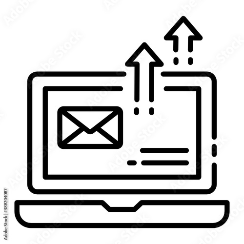 Email Send All Sign concept, Email Burst at once Vector Icon Design, Cloud computing and Internet hosting services Symbol on White background  