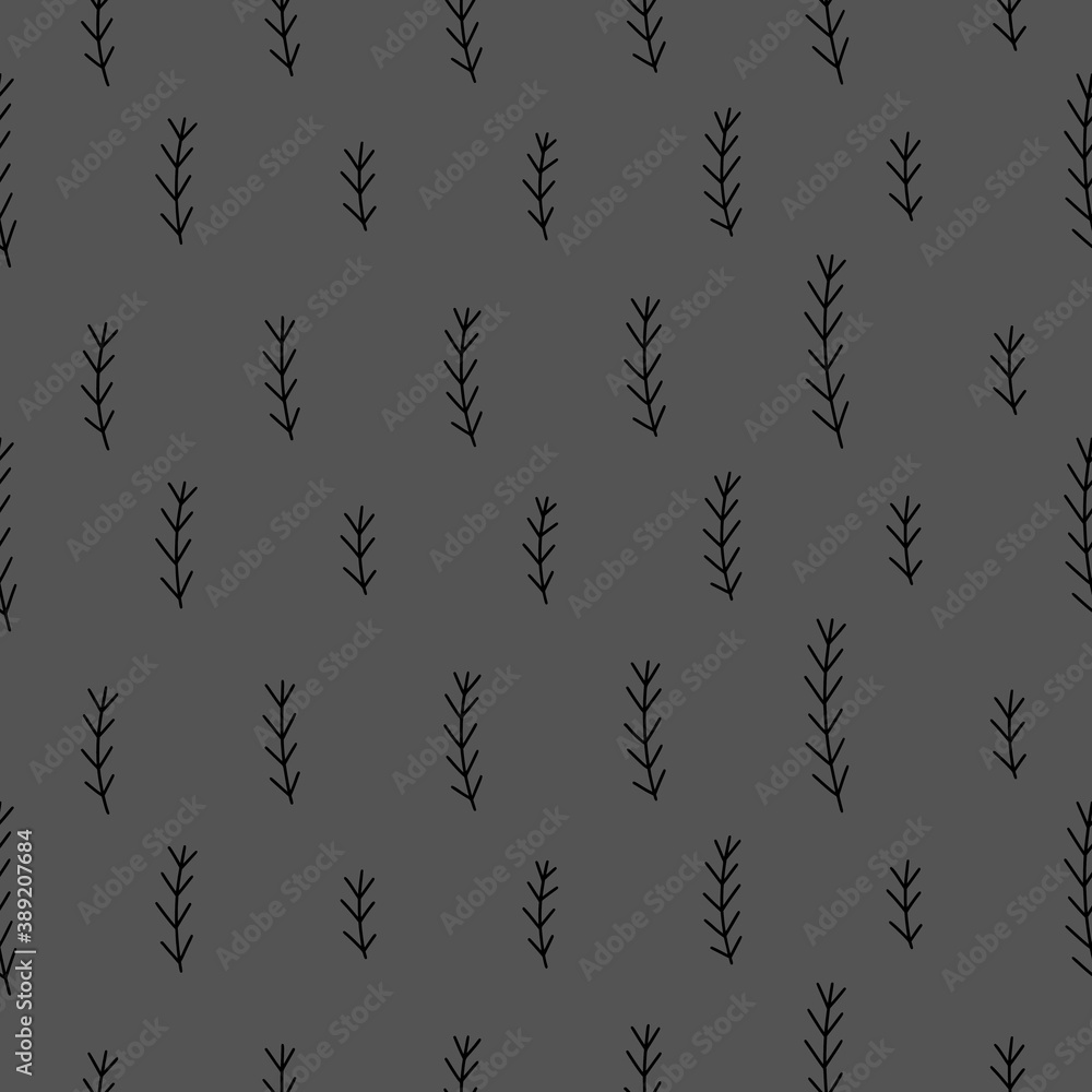 Basic seamless pattern with fir tree branches. Christmas pattern design Basic seamless pattern with fir tree branches. Christmas pattern design