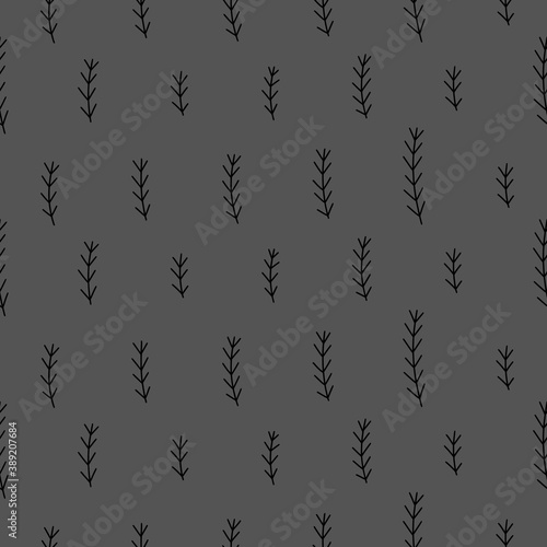 Basic seamless pattern with fir tree branches. Christmas pattern design