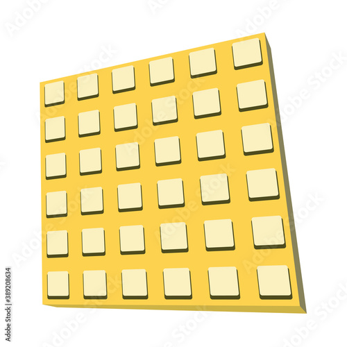 Paving tile for the blind isolated, vector stock illustration with Paving tile as an inclusive street for the safety of the blind