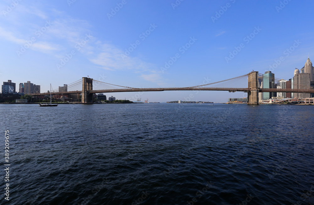 Fototapeta premium Brooklyn-Bridge, Manhattan, New York City, New York, USA