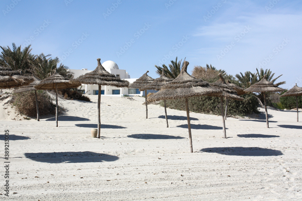 On the beach of Djerba nearby Midoun/Tunisia