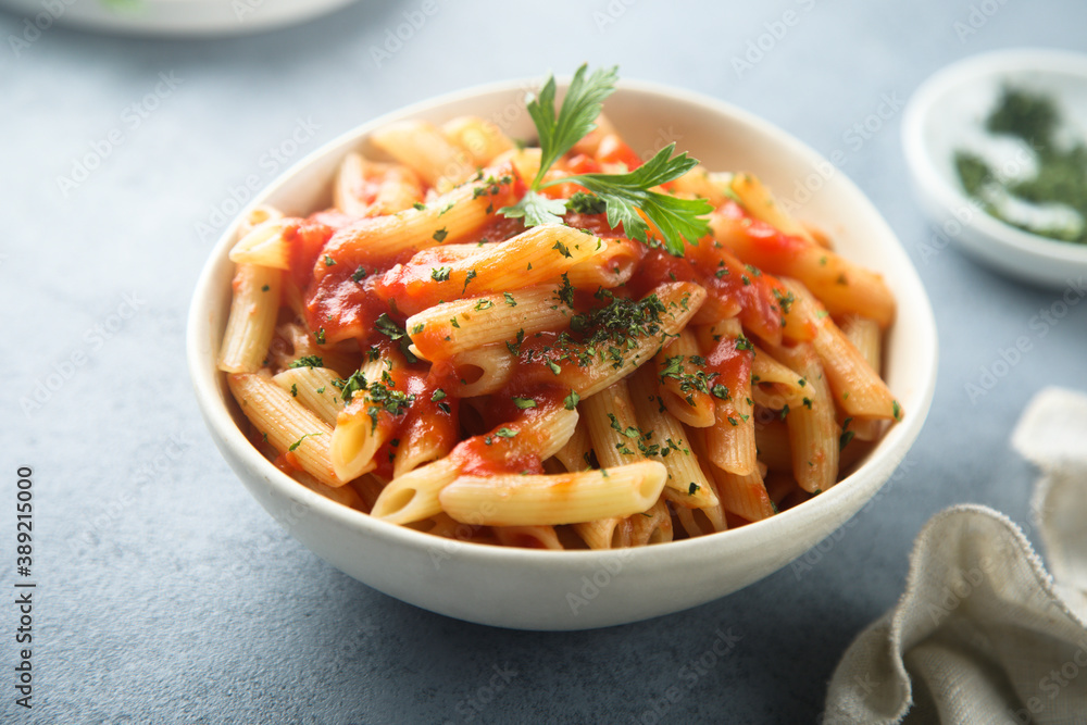 Pasta with tomato sauce and cheese Pasta with tomato sauce and cheese