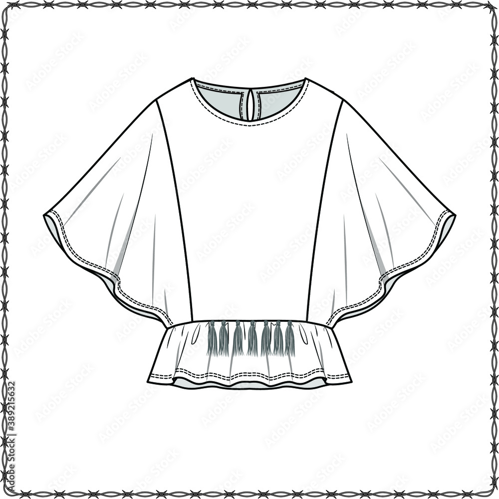 women dress editable fashion flat sketch for creating new designs ...