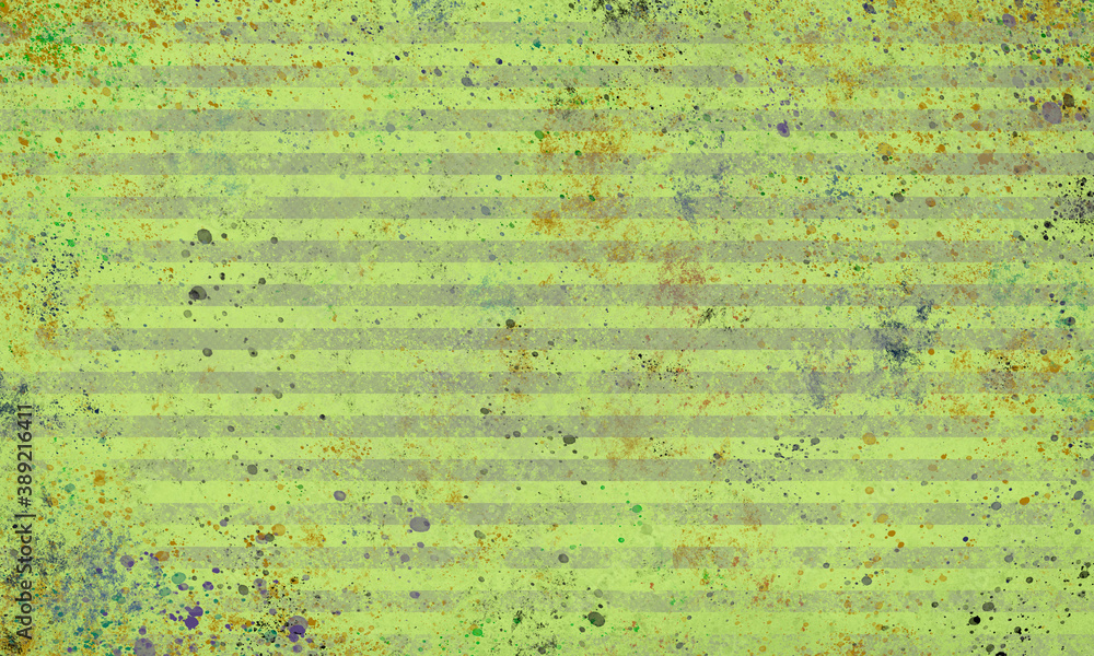 green grunge simple elementary vintage texture of splattered shabby paint smeared paper. simple universal mud background. Horizontal stripes of green and gray