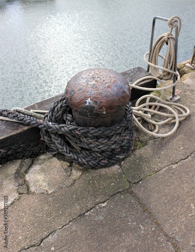 Iron Mooring on a Dockside