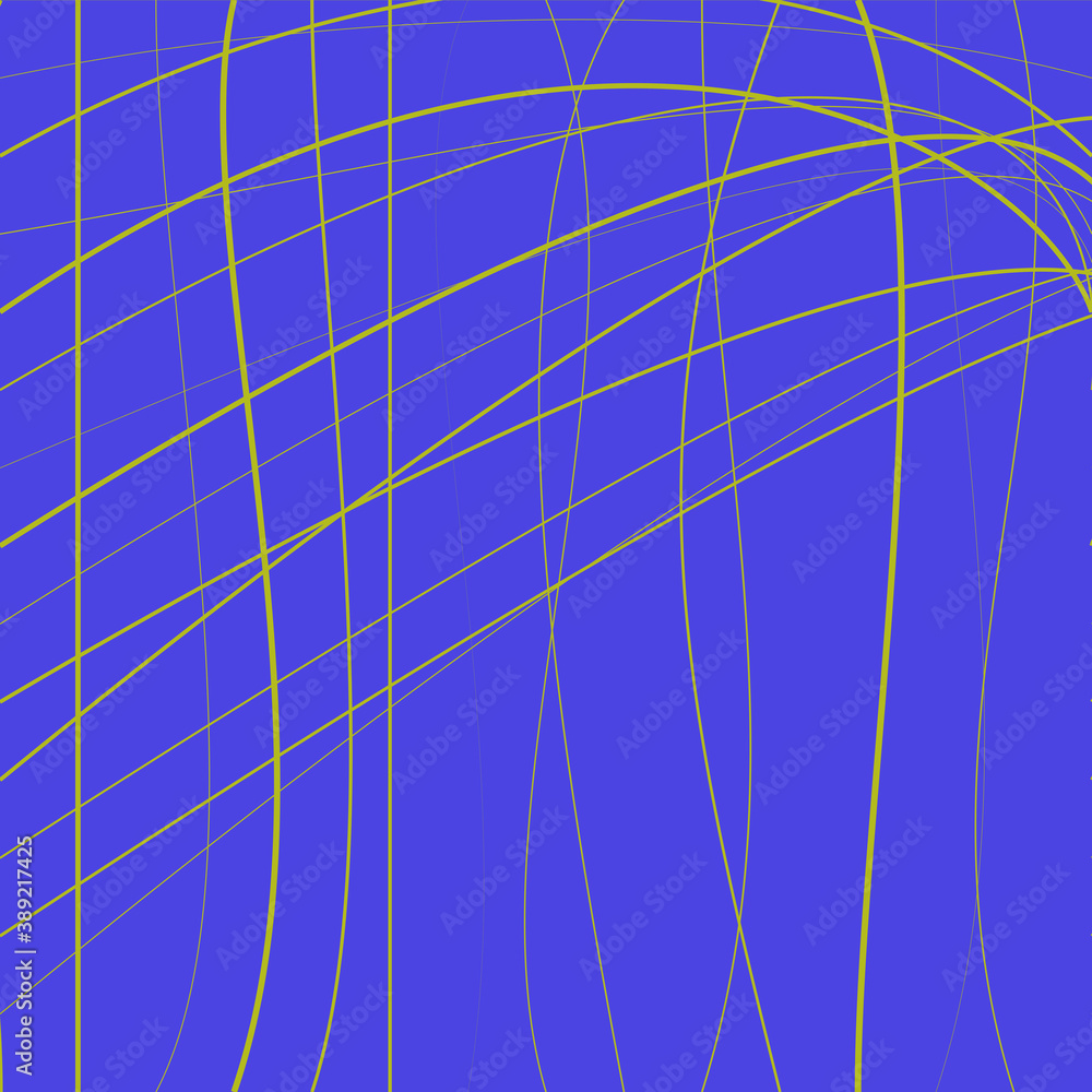 Obraz premium Individual background featuring a network of randomly arranged soft bent stripes in contrast color with background