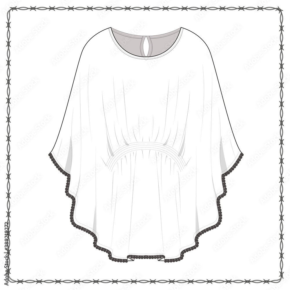 women dress editable fashion flat sketch for creating new designs ...