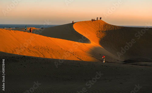 The Maspalomas desert in Gran Canaria, Spain photo