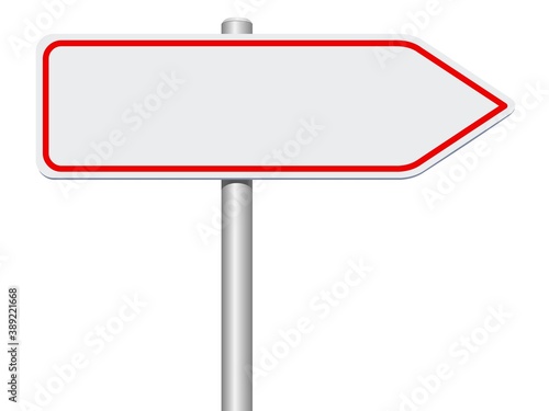 Panneau de signalisation Avec bordure rouge sur fond blanc