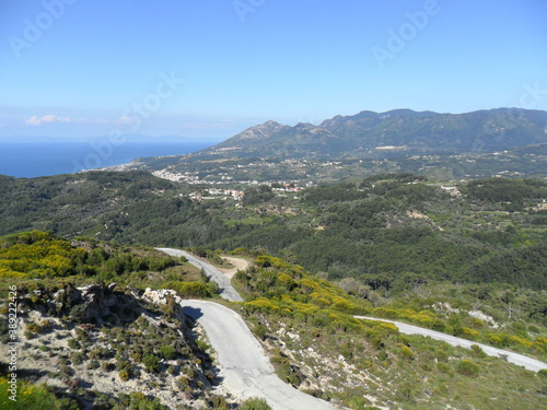Fototapeta Hiking in the beautiful mountains on the Greek island of Samos in the Aegean Sea