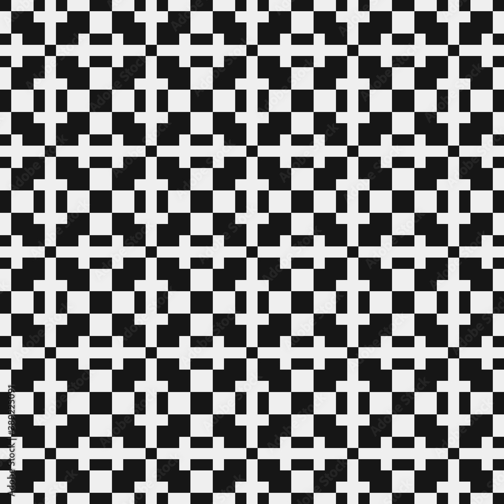 Fototapeta premium Abstract Cross Pattern Dots Logo generative computational art illustration