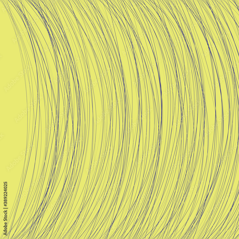Fototapeta premium Isolated pattern featuring a network of randomly arranged soft bent stripes in contrast color with background