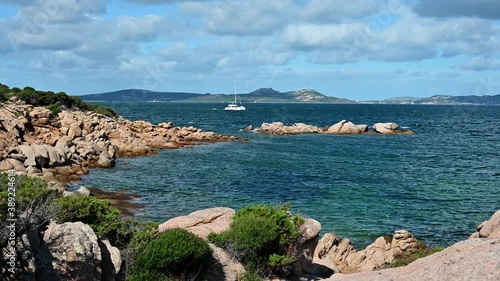 Beach scene on Sardinia in autumn.