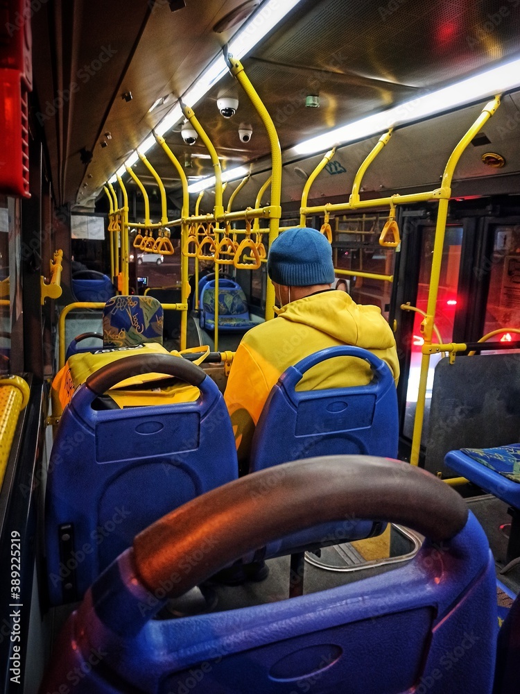 Fototapeta premium passenger in the bus