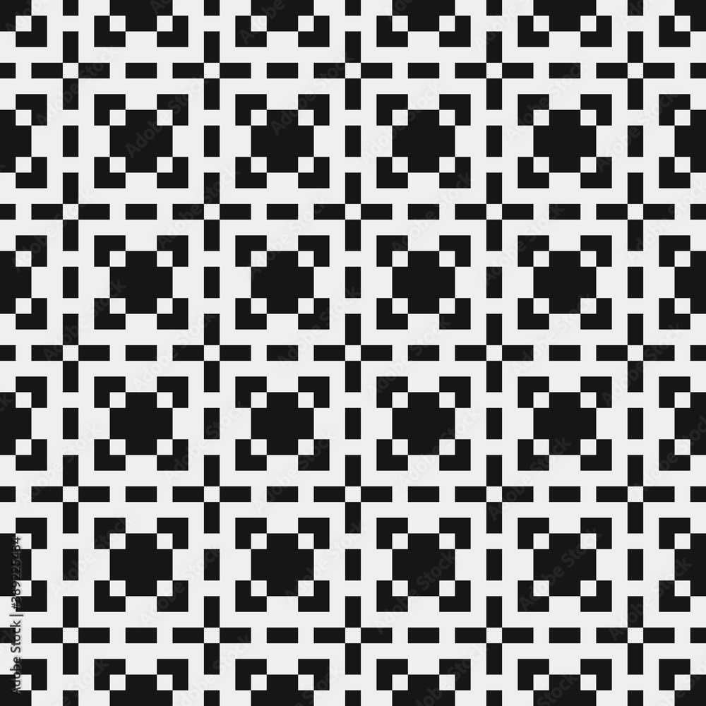 Fototapeta premium Abstract Cross Pattern Dots Logo generative computational art illustration