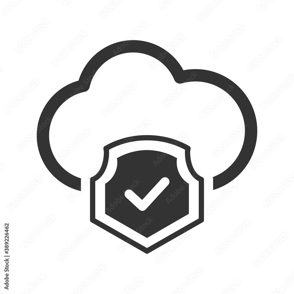 Cloud data security icon Cloud data security icon