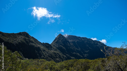 panoramic view over the mountains and jungle