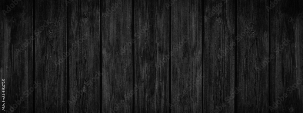 Obraz premium Old weathered grunge black grey gray rustic dark wooden texture - wood / timber background panorama banner 