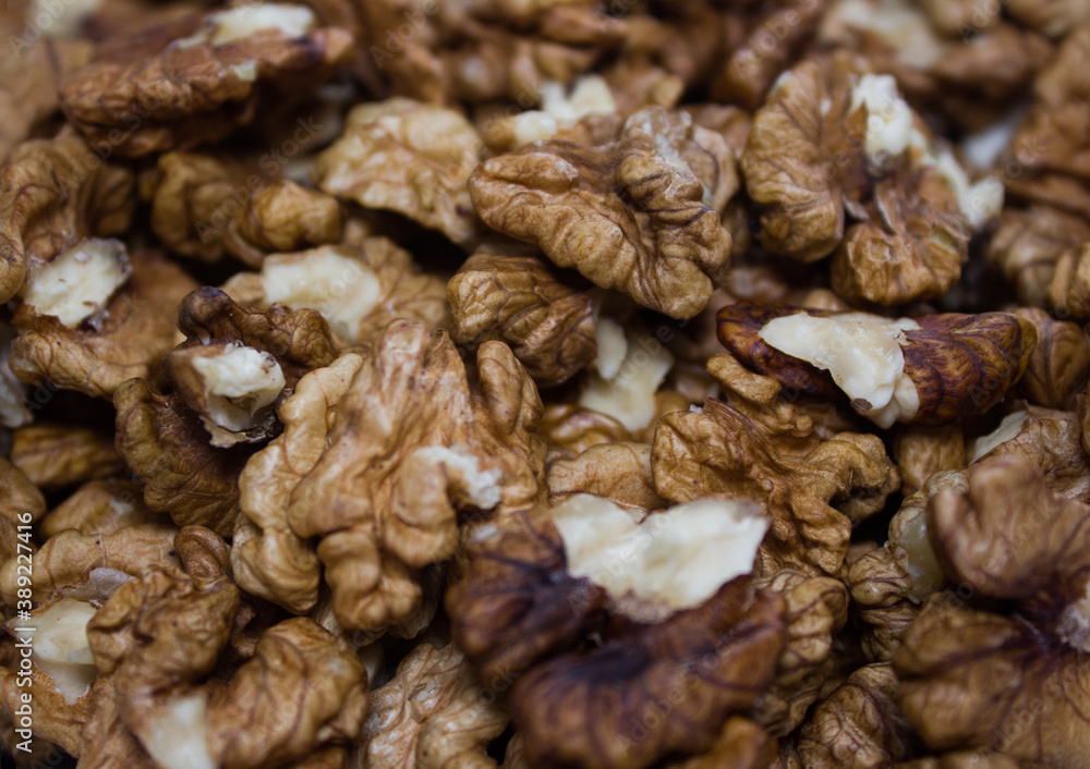 Walnuts close up of fresh seeds Walnuts close up of fresh seeds