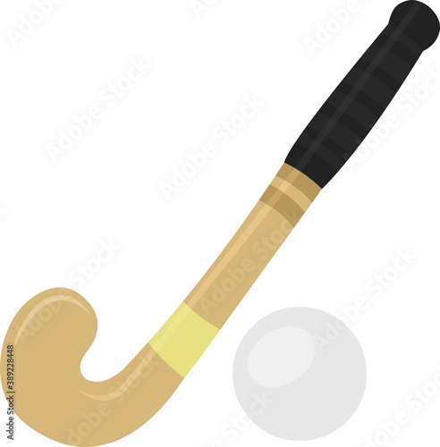 

Vector illustration of stick and ball for field hockey