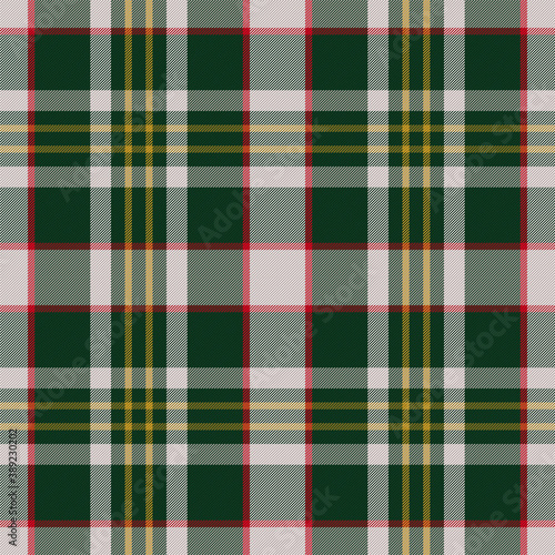Tartan plaid pattern in green. Print fabric texture seamless. Check vector background.
