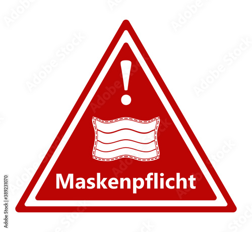Vektor - Coronavirus - Maske - Hygienehinweis - Maskenpflicht - Pandemie - Covid-19 - SARS-CoV-2 - Piktogramm
