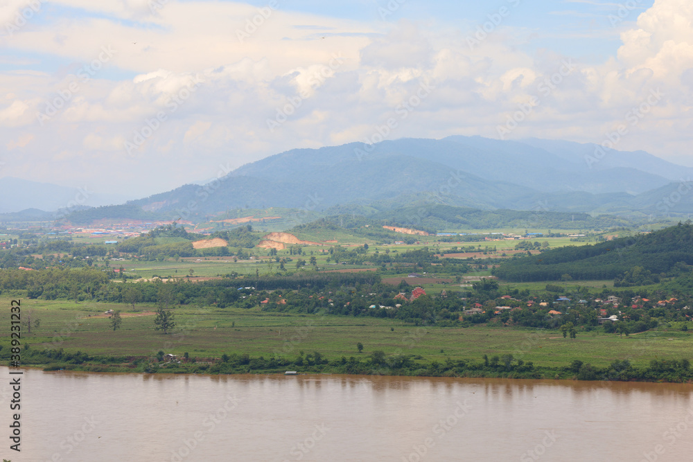 View of landscape Mekong river is beautiful nature river at thailand
