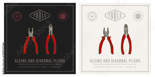 Lineman kleins and diagonal pliers