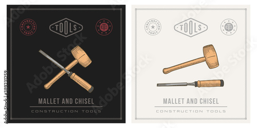 Mallet hammer and Chisel tool
