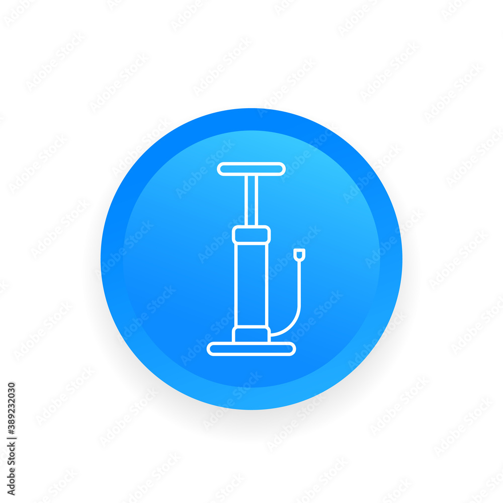 Bicycle pump vector line icon Bicycle pump vector line icon