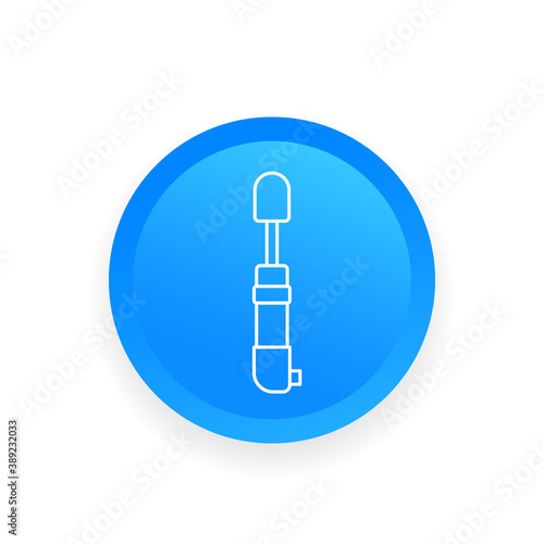 Bicycle pump vector linear icon