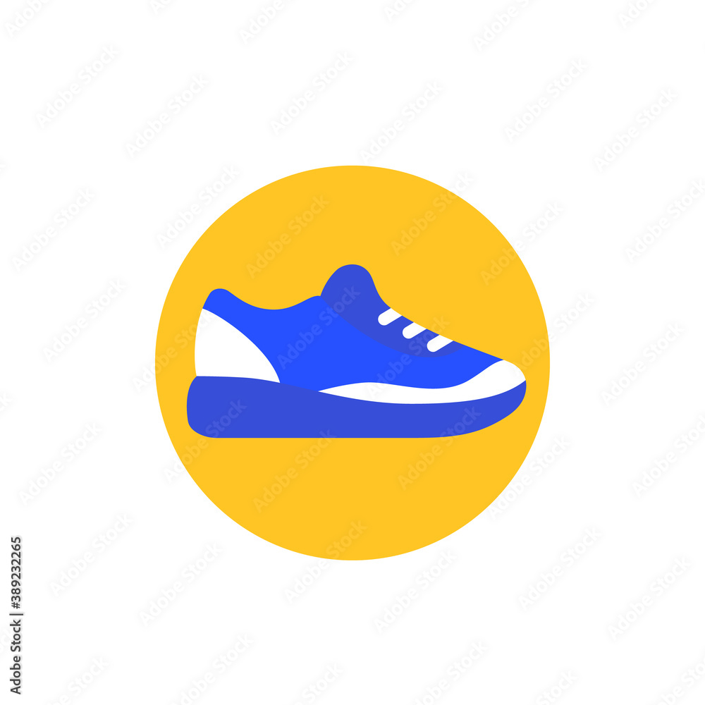 Running shoe icon, trainers or sneakers, vector Running shoe icon, trainers or sneakers, vector