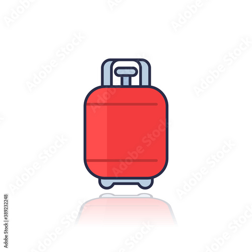 propane gas tank icon with outline