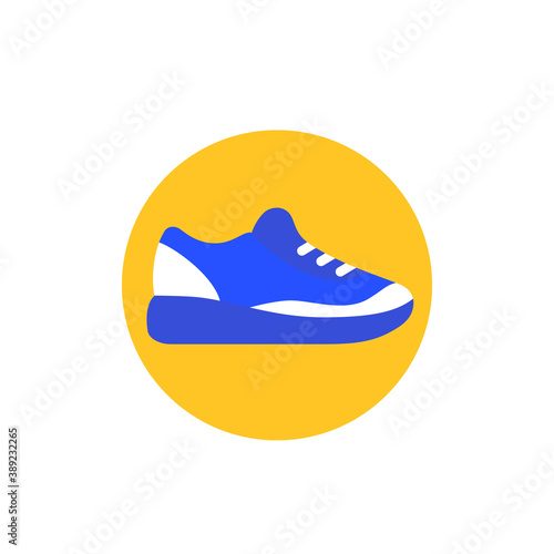 Running shoe icon, trainers or sneakers, vector