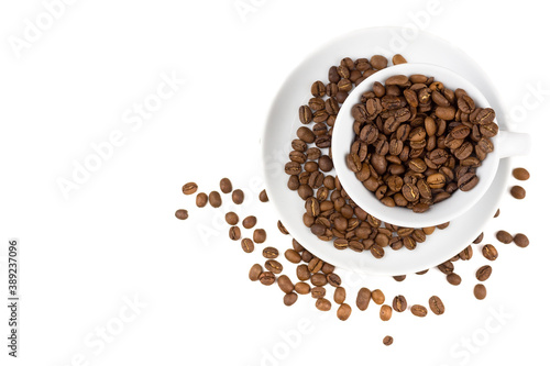 coffee on a white background.