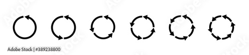Set arrows rotation circle, recycling flat vector icon, arrows flat vector icon