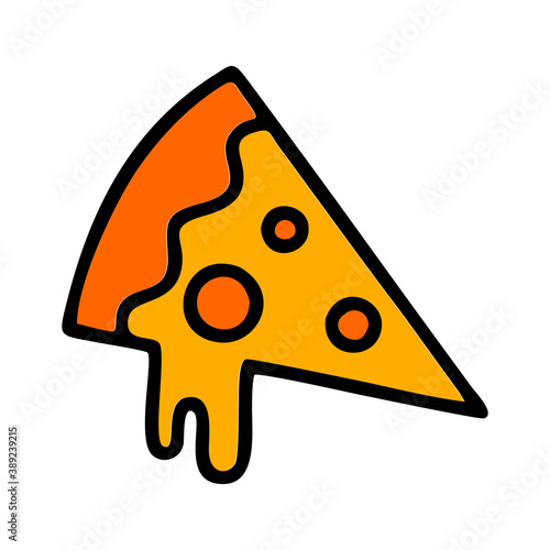 pizza slice icon isolated on white background from food collection.