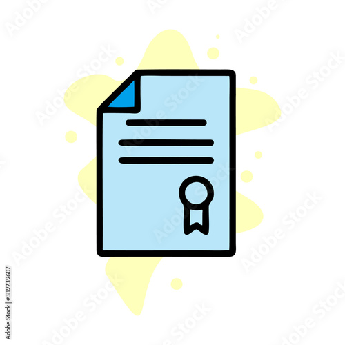 Leasing document paper icon. Outline leasing document paper vector