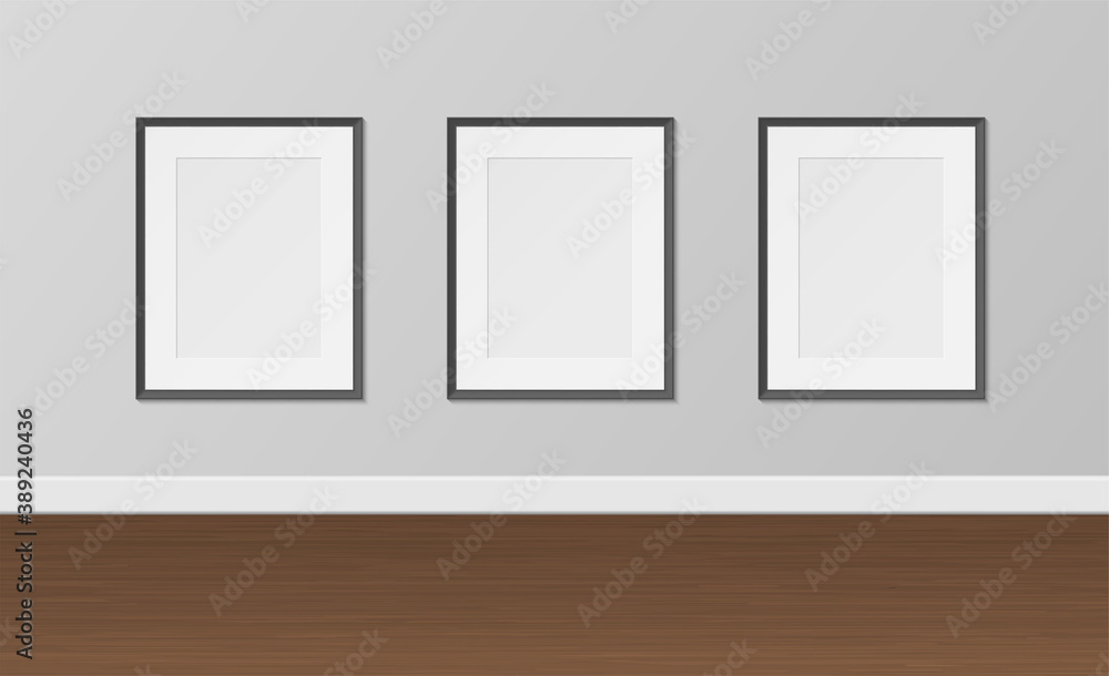 Picture empty frames set, wall decoration and exhibition Picture empty frames set, wall decoration and exhibition