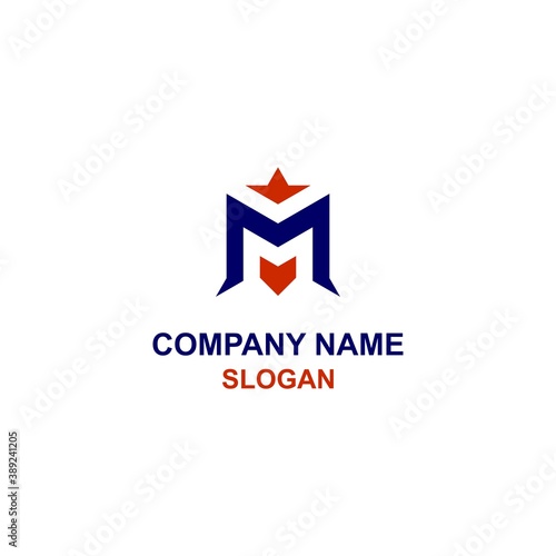 Free Download MM letter initial logo, M in bold style, and M in negative space style in one logo. - GFXLoad
