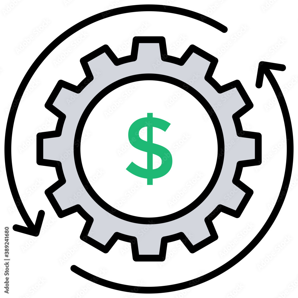 Line icon revenue engine, revenue generation
Line icon revenue engine, revenue generation